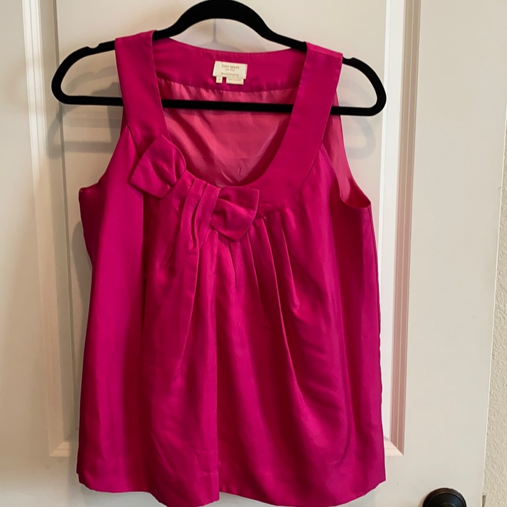 KATE SPADE silk bow blouse